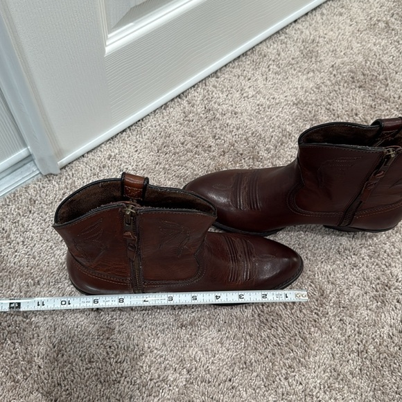 Ariat Darlin Chestnut Leather Ankle Boots cowboy boots western - Picture 8 of 8